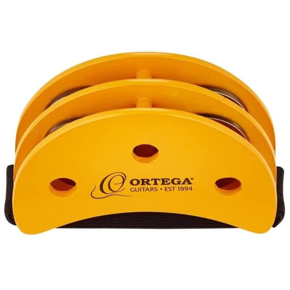 Ortega Guitars Percussion Series Foot Tambourine, Orange
