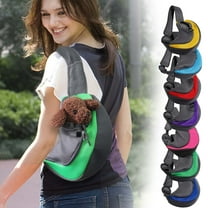 Hands-Free Pet Sling Carrier - Safe Comfortable Crossbody Bag Sling Bag for Small Dogs and Cats Up to 6 Pounds - Adjustable Straps, Breathable Mesh