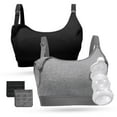 thumbnail image 1 of Hands Free Pumping Bra, Momcozy Adjustable Breast-Pump Holding and Nursing Bra, 2 Pack, 1 of 8