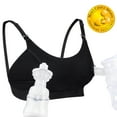thumbnail image 1 of Hands Free Pumping Bra, Momcozy Adjustable Breast-Pumps Holding and Nursing Bra, Suitable for Breastfeeding-Pumps by Lansinoh, Philips Avent, Spectra, Evenflo and More(Black, Small), 1 of 8