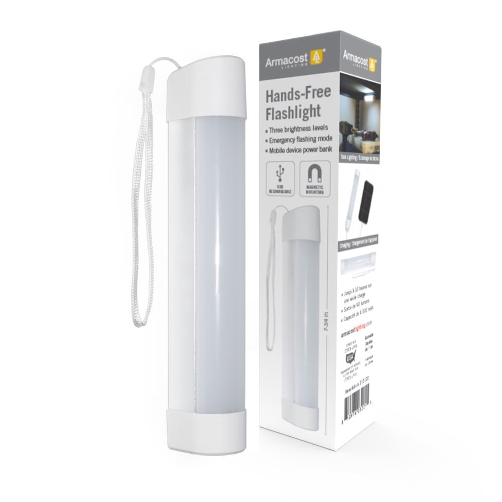 Hands-Free Rechargeable LED Flashlight with Magnetic Mount