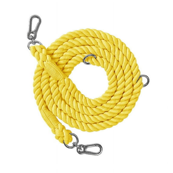 Hands Free Rope Dog Solid Color Braided with Adjustable Double Swivel Hook for Small Medium and Large Dogs Running Hiking Camping Walking
