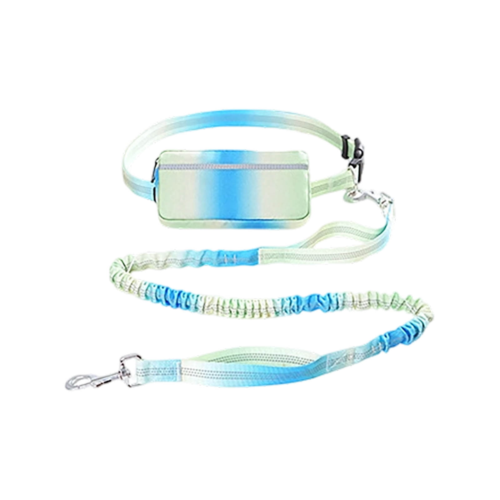 Hands-Free Running Waist Leash with Belt Pack, Adjustable Bungee Dog Leash for Jogging Cycling & Training, Reflective Pet Lead