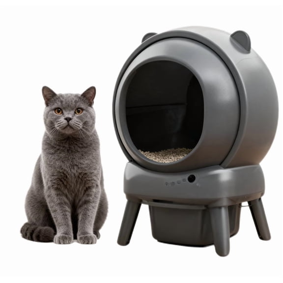 Hands-Free Self Cleaning Litter Box for Multiple Cats, 100L+15L Large Capacity with Safety Protection & App Control, Includes Garbage Bags & Mat