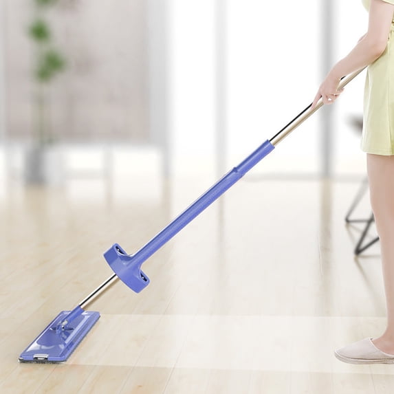 Hands Free Self Wringing Microfiber Flat Mop, 360° Rotatable Lazy Cleaning Mop with 2 Washable Pads, Long Handle Wet Dry Floor Cleaner for Home Kitchen Bathroom Tile Hardwood