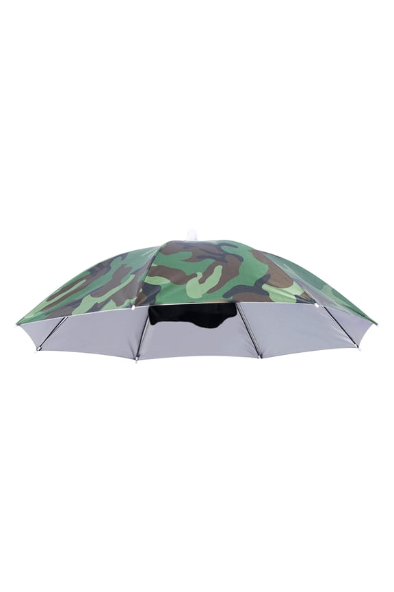 Hands Free Umbrella Hat, Large 27" UV Protection Folding Head Umbrella, Lightweight Portable Sun Rain Protection for Fishing Gardening Outdoor