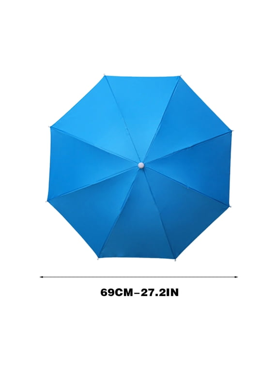 Hands-Free Umbrella Hat for Outdoor Activities | Portable Sun & Rain Protection | 27" Diameter | UPF 40+ | Lightweight 100g | Fishing, Golf, Gardening | Includes 1 Hat