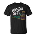 thumbnail image 1 of Hands Off Our Freedoms Protect What Matters T-Shirt, Political Statement Shirt, Freedom Protection Graphic Tee, Bold Patriotic Apparel, Defend Our Rights Shirt, 1 of 3