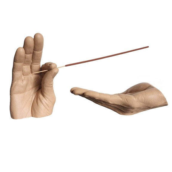 Hands Incense Holder for Sticks, Palm Shaped Aroma Statue Burner with Ash Catcher Tray, Resin Sculpture Zen Meditation Decor Bedroom Tea Room Spa Yoga Desktop Home Aromatherapy Ornament
