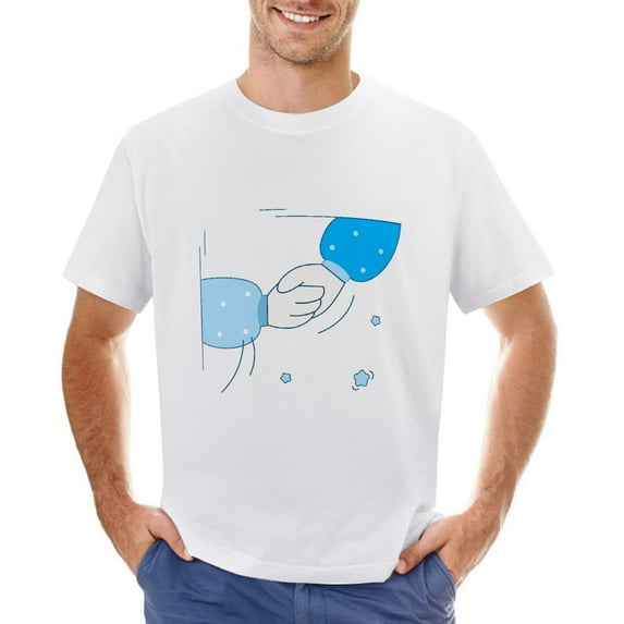 Hands Men’s T-Shirt 100% Cotton Casual Short Sleeve Tops Gift Tee White 2XL