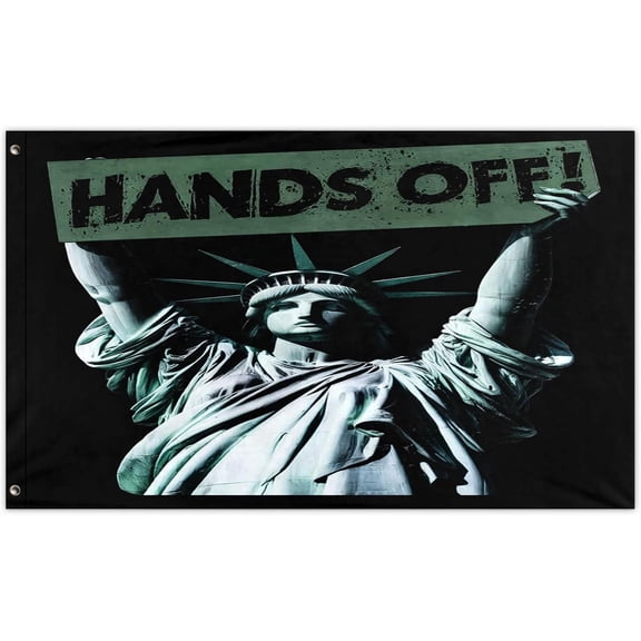 Hands Off Protest Double-layer Flags Outdoor Trippy Flag For Room Guys 3x5 Ft Outdoor Banner For Beach 90X150 cm,Retirement Gifts For Friends