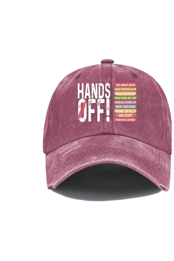 Hands Off Protest Hat Hands Off Baseball Caps Women Man