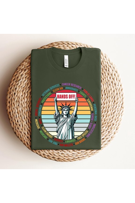 Hands Off Protest Shirt, Political Activism Tee, Environmental Rights T-Shirt, Save Public Lands, Medicare, Social Security, Free Speech