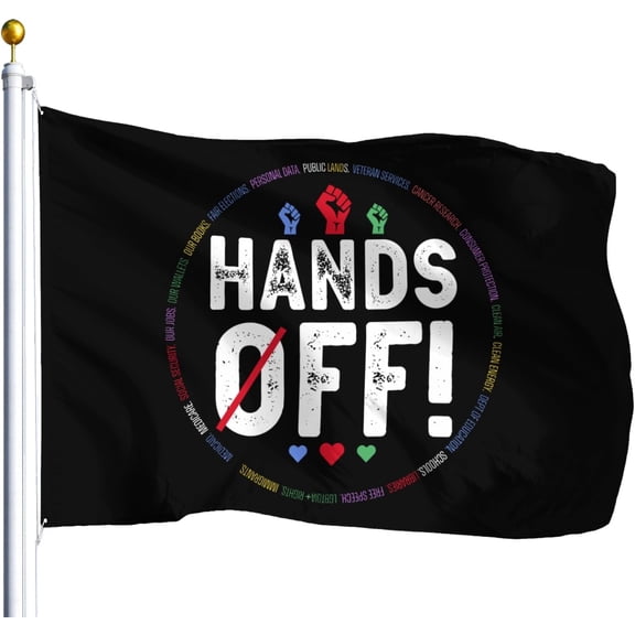 Hands Off Protest Social Security And Medicare Protest Flag For College Dorm