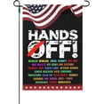 thumbnail image 1 of Hands Off Protest Social Security And Medicare Protest Garden Flag One Size Double SidedDouble SidedRusticFlag, 1 of 6