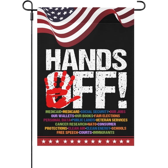 Hands Off Protest Social Security And Medicare Protest Outdoor Flag One SizeOne SizePoolFlag