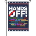 thumbnail image 1 of Hands Off Protest Social Security And Medicare Protest Outdoor Flags One Size Double SidedOne SizeRusticFlags, 1 of 6