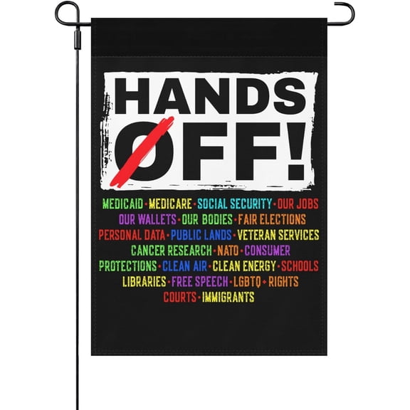 Hands Off Protest Social Security And Medicare Protest Yard Flags One Size, One SizeBeachFlags