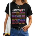 thumbnail image 1 of Hands Off Protest T-Shirt for Women – Saturday April 5 March Rally Tee, Feminist Statement Shirt, Women's Rights Activist Gift, 1 of 3