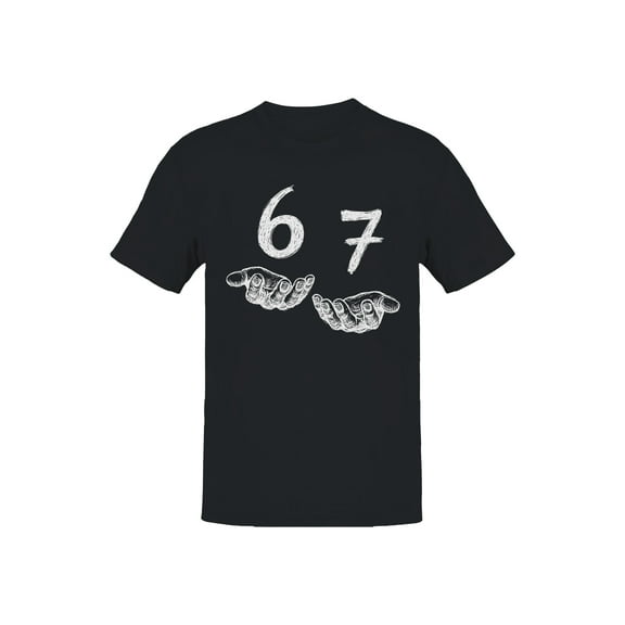 Hands Offering Numbers 6 and 7 Men's T-shirt