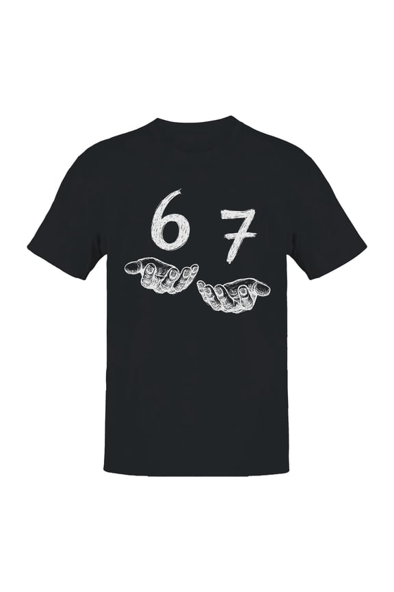 Hands Offering Numbers 6 and 7 Men's T-shirt