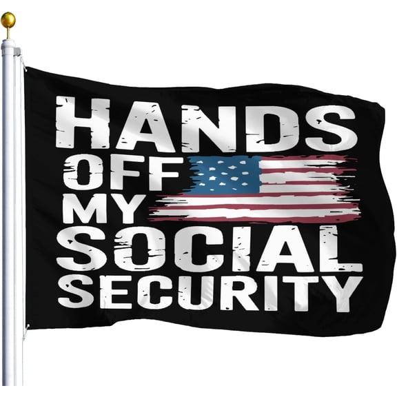 Hands Offs My Social Security 2025 Protests Resist Flag For Room
