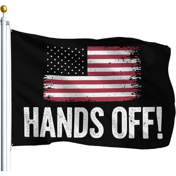 Hands Offs Protests Flag For Wall Hanging