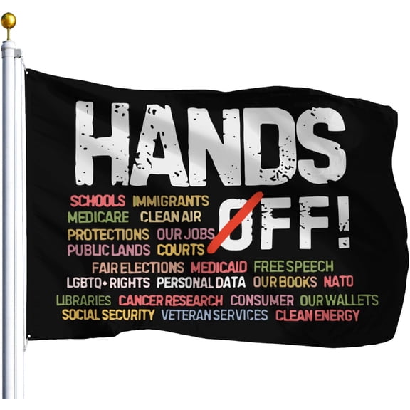 Hands Offs Protests Flags For College