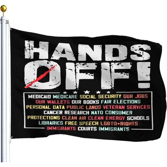 Hands Offs Protests Political Activism Flag For 3x5 Outdoor