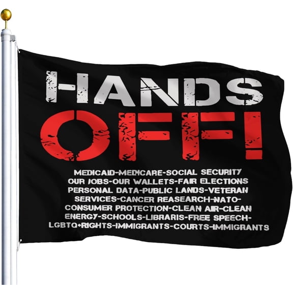 Hands Offs Protests Political Activism Flags For Living Room