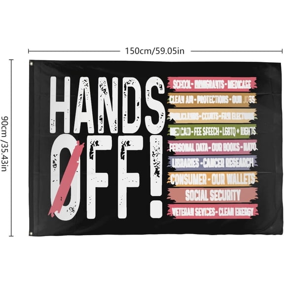 Hands Offs Protests Political Activism Flags For Wall Hanging