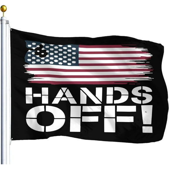 Hands Offs Protests We The Peopless US American Flags For College
