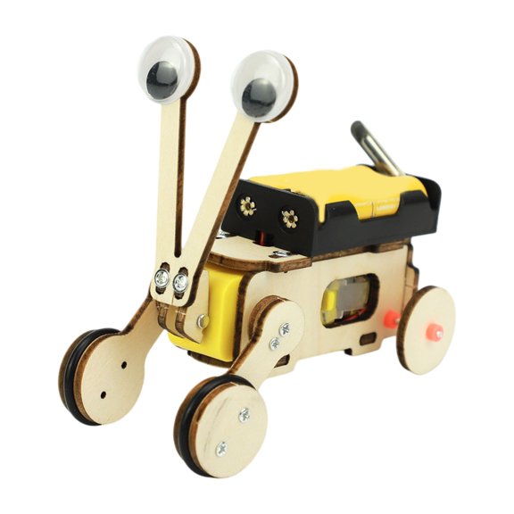 Hands-On Crawling Robot Project with Visible Wiring, Motor, Battery Holder, and On-Off Control for Exploring How Mechanical Motion Works