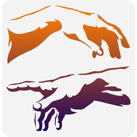 Hands Painting Stencil 11.8x11.8 inch Hands Finger Drawing Painting Stencils Template Plastic Michelangelo Hands Pattern Painting Stencil Large Reusable Stencils for Painting Home Decor
