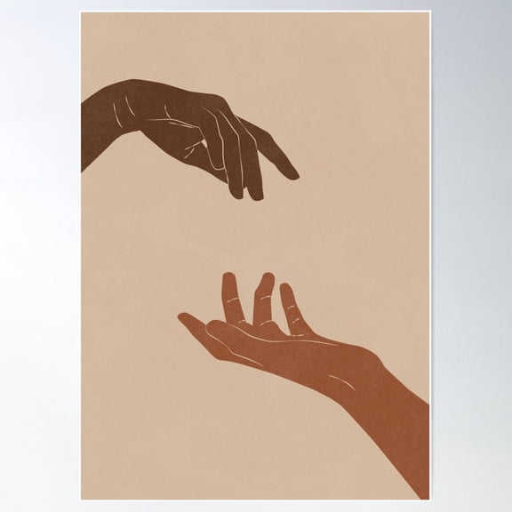 Hands Poster Wall Art, Modern Wall Decor For Living Room Bedroom, 8x12 UNFRAMED