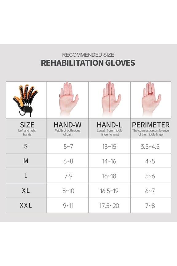 Both Hands Rehabilitation Robot Gloves - Electric Hand Function Recovery Equipment with Heat & Compression for Stroke Hemiplegia Finger Therapy (Left Hand, L)