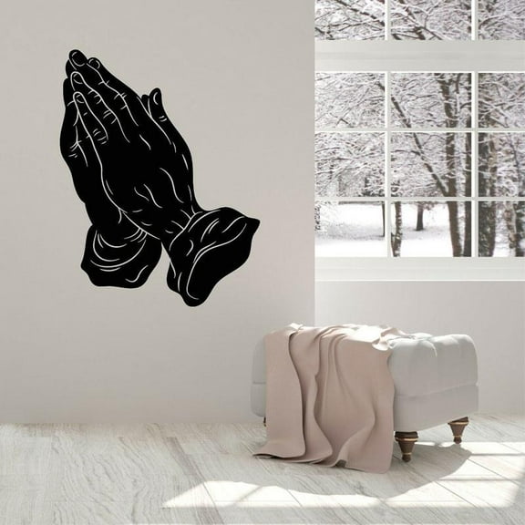 Hands Religious Christian Symbol Vinyl Wall Stickers Home Decor Room Bedroom Removable Decals Religion Church Murals 57x73cm