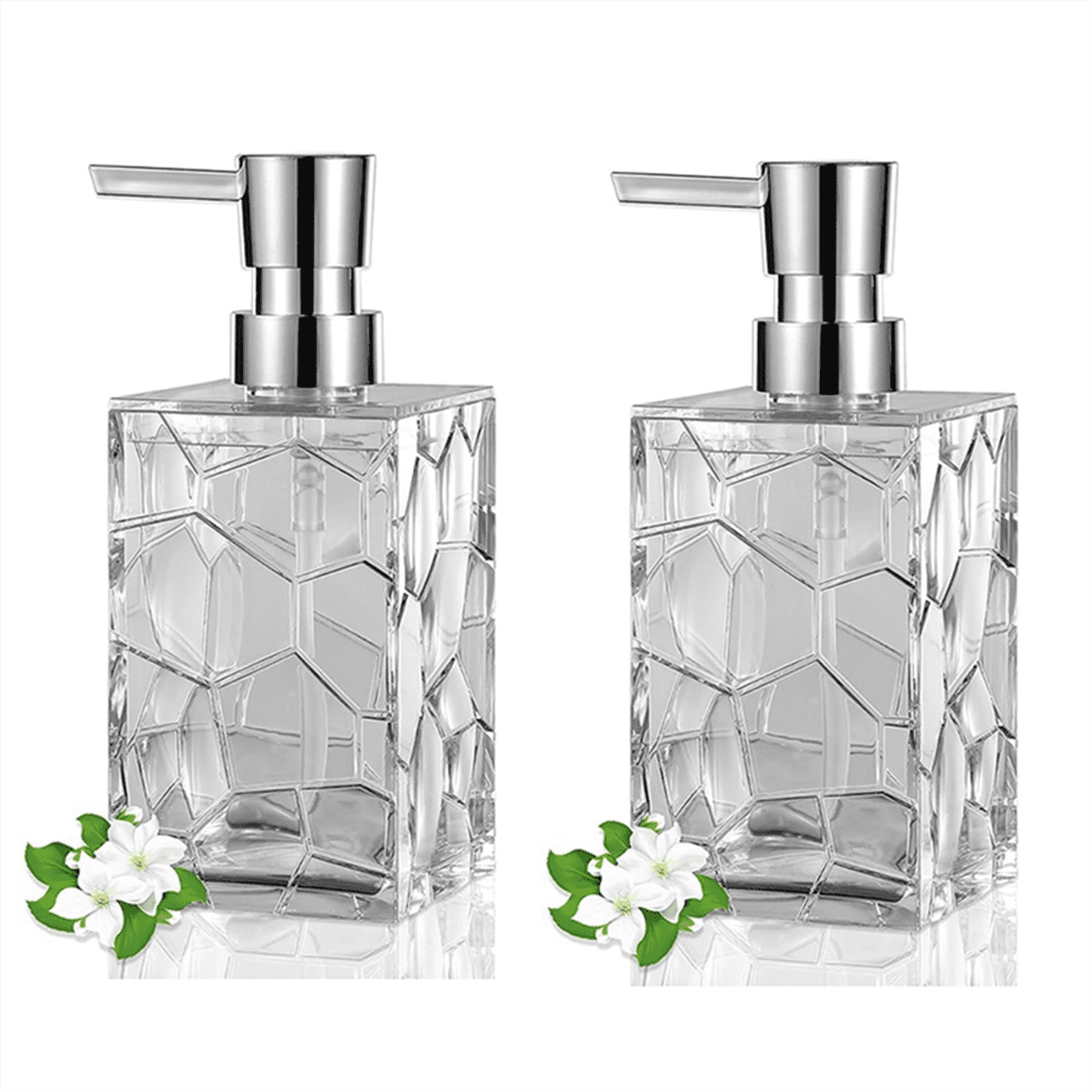 Hands Soap Dispenser, Clear Acrylic Plastic Liquid Pump Bottles