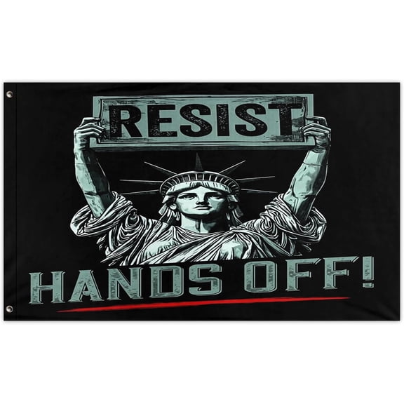 Hands Off Statue of Liberty Flags Outdoor Trippy Double-layer Flag For Room Guys 3x5 Ft Outdoor Banner For Beach,Retirement Gifts For Friends(90X150 cm)