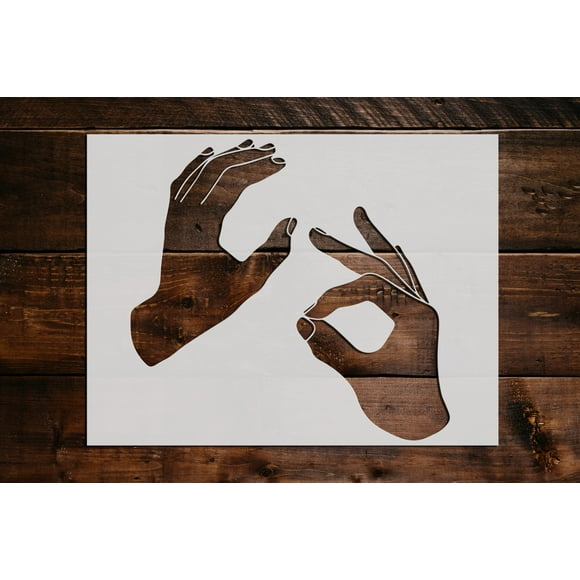 Hands Stencil - Art and Wall Stencil (6"x5")