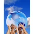 thumbnail image 1 of Hands Touching A Globe Poster Print by Don Hammond, 24 x 32 - Large, 1 of 1
