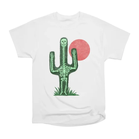 Hands Up Cactus Skeleton T-Shirt Tee Gift For Him Merch For Her Apparel ...
