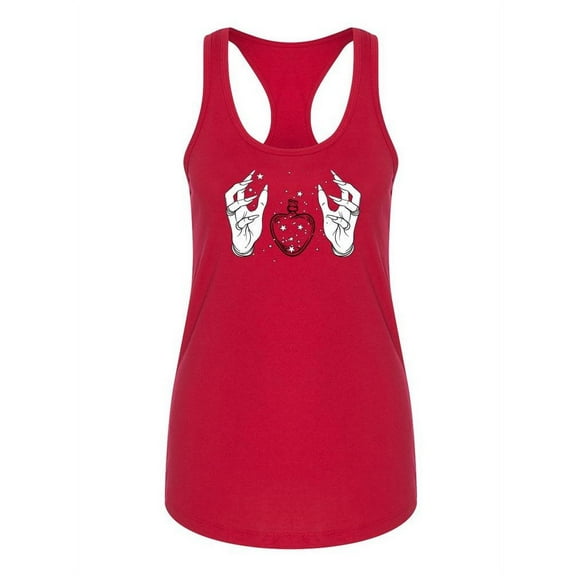 Hands With Bottle Racerback Tank Women -Image by Shutterstock, Female XX-Large