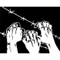 thumbnail image 1 of Hands With Wire Picture Art - Boys Bed Room - Peel & Stick Sticker - Vinyl Wa..., 1 of 1