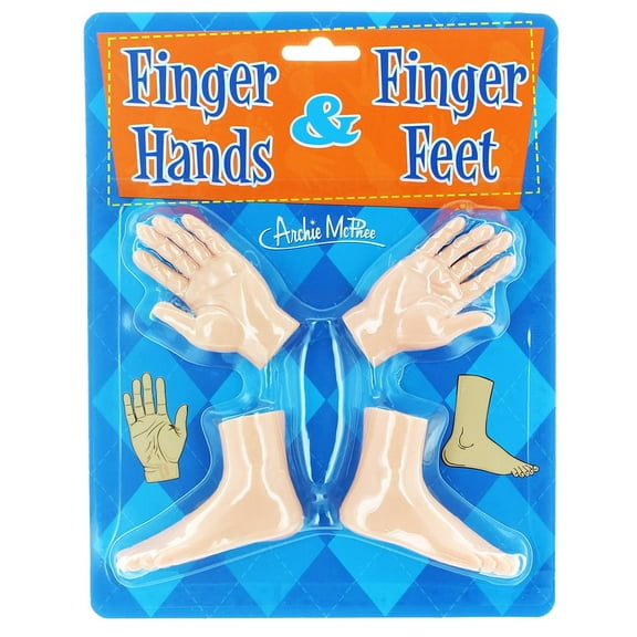 Hands and Feet Set of 4 Finger Puppets