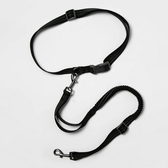 Hands-free Dog Leash with Bungee - Black