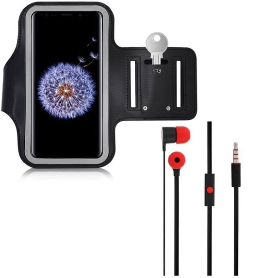 Hands-free Earphones w Sports Running Armband for OnePlus Nord N200 5G/N10 5G Phone - Headphones Headset w Mic, Gym Workout Case Cover Q3R for OnePlus Nord N200 5G/N10 5G