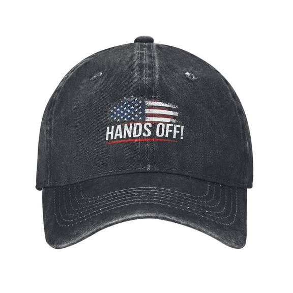 Hands off Unisex Washed Hat Unconstructed Soft Funny Graphic Print Text Letters Men Women Adjustable Baseball Cap Fashion Casual Sun Hat