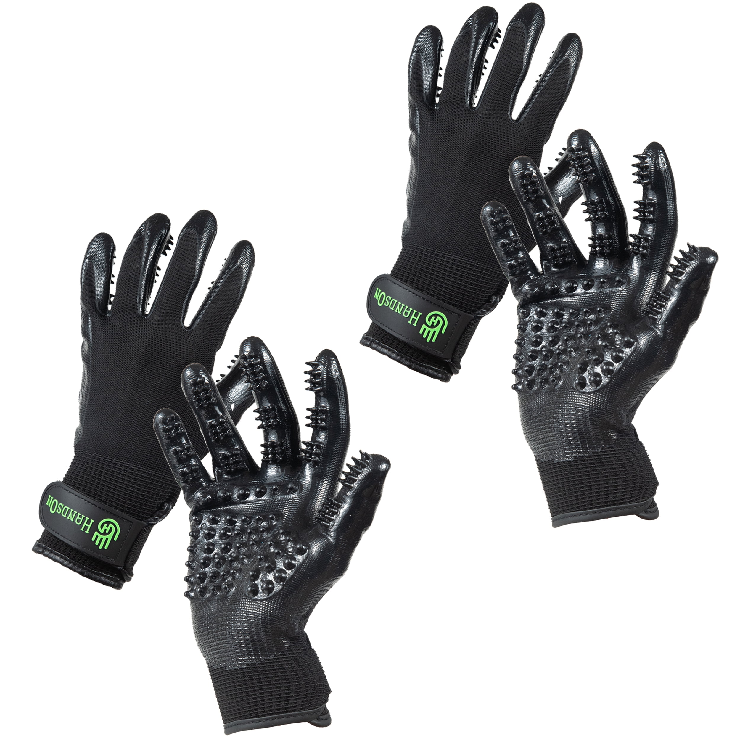 HandsOn Pet Grooming Gloves, Gentle Brush for Cats, Dogs and Horses ...