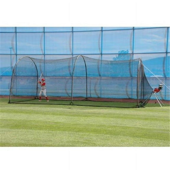 HandsOn Xtender 24 ft. Batting Cage with Steel Frame, 24' x 12' x 24'